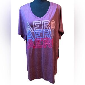 NWT Aeropostale plum colored short sleeve tee. Women’s Size 2X.